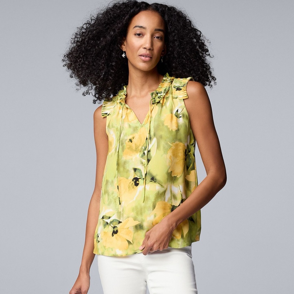Simply Vera Vera Wang Pleated Neck Top